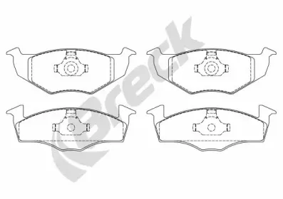 21866 10 702 00 BRECK Комплект тормозных колодок, дисковый тормоз